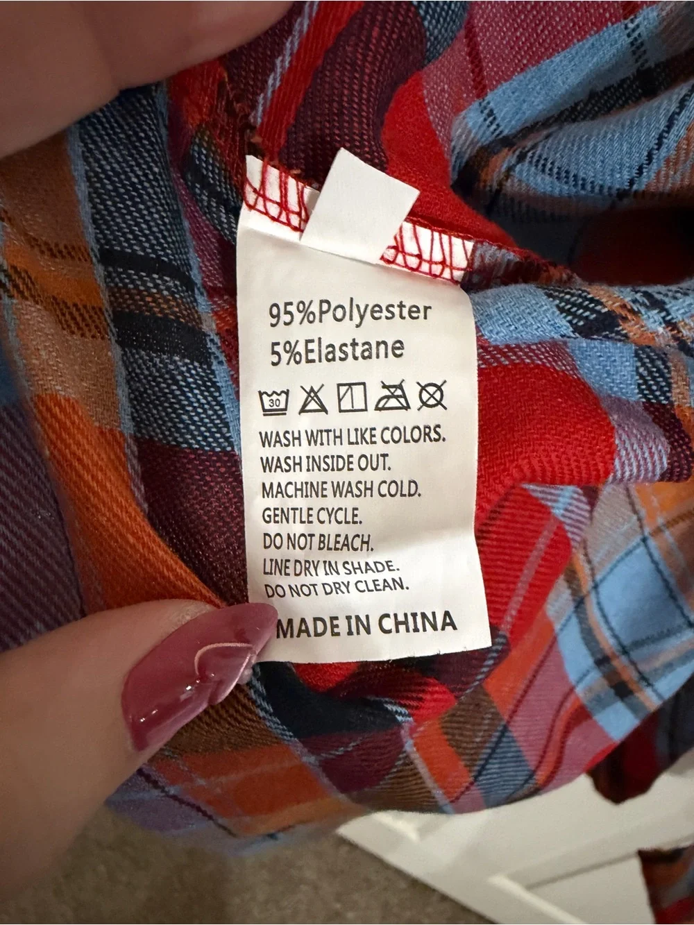 Plaid Asymmetric Tie-Waist Skirt - Red Multi